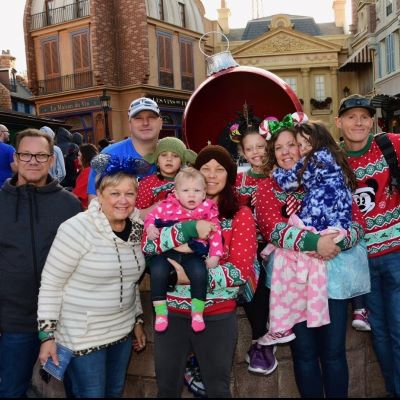 Celebrating the holidays with my family at EPCOT.